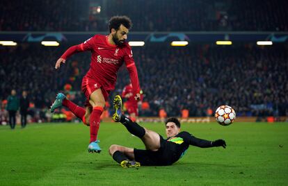 Champions League: Salah desborda a Bastoni en Anfield