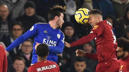 Firmino, en el momento del primer gol al Leicester.