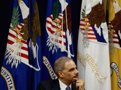 Eric Holder durante una ceremonia reciente en Washington. 