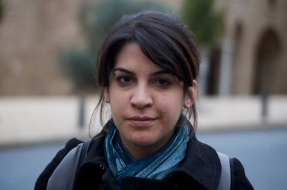 La activista tunecina Lina Ben Mhenni en Valencia en 2012.