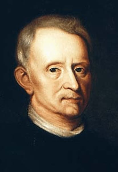 Retrato de Robert Hooke.