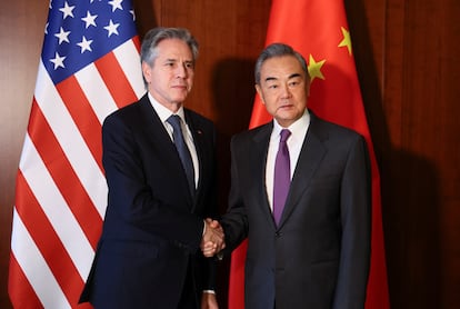 U.S. Secretary of State Antony Blinken and Chinese Foreign Minister Wang Yi on Friday in Munich.