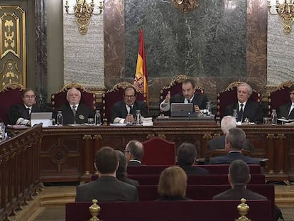 Sesión del juicio del 'procés' presidida por el juez Marchena. 
