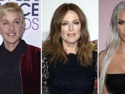 Ellen DeGeneres, Julianne Moore y Kim Kardashian.