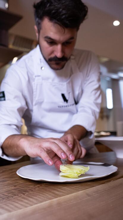 El chef Juan Carlos García en el restaurante Vandelvira.