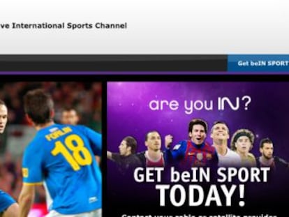 P&aacute;gina web de &#039;beIN Sports&#039; en EE UU.