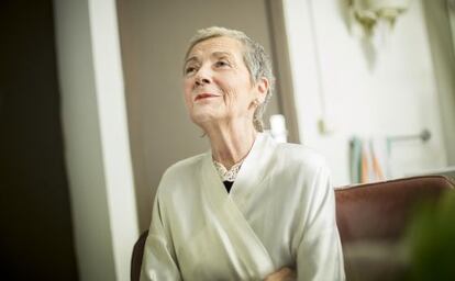 Rosa Novell, al seu camerino del Romea el 2014.