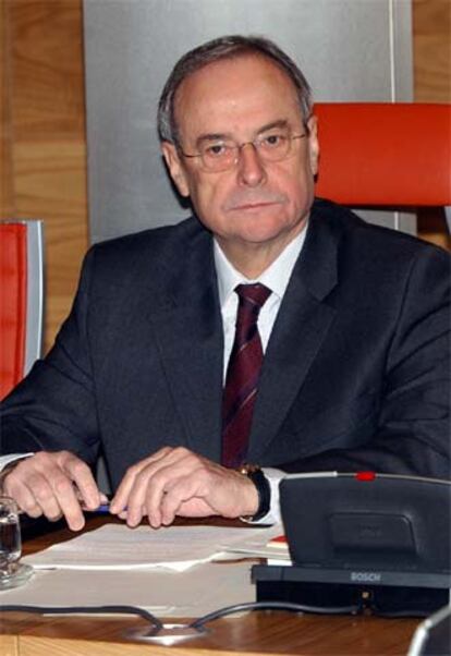 Enrique Martínez Robles, durante la comparecencia en el Senado.