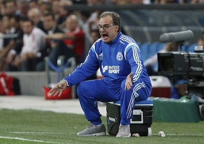 Marcelo Bielsa, en su &eacute;poca de entrenador del Marsella. 