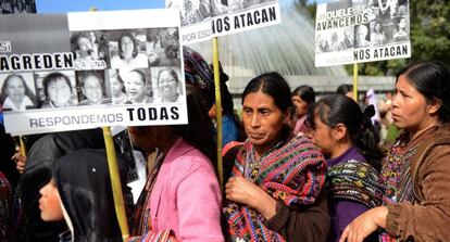 Manifestaci&oacute;n contra la violencia a las mujeres en Guatemala. 