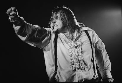 Meat Loaf, durante un concierto en Estados Unidos en 1978. El msico falleci este jueves con su esposa Deborah a su lado, por causas que no han trascendido.