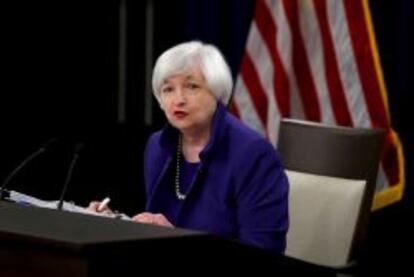 Janet Yellen durante unaintervención