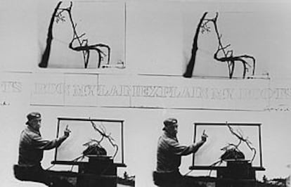 La obra de Robert Frank <i>Explain my Roots</i>, de 1997, dos impresiones de gelatina de plata de dos negativos Polaroid.