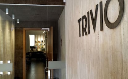 Entrada al restaurante Trivio, en Cuenca. 