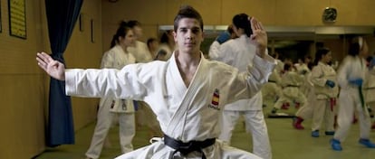 Sergio Galán, campeón de Europa de kárate en categoría cadete.