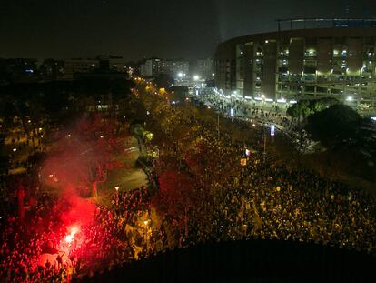 Barcelona - Real Madrid: las protestas del Clásico, en imágenes