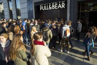 Primer día de rebajas en el centro de Barcelona.