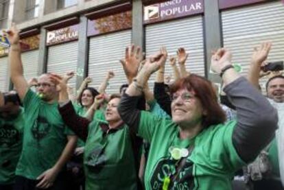 Miembros de la Plataforma de Afectados por la Hipoteca (PAH). EFE/Archivo