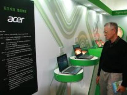 Ordenador de la marca Acer en una feria en Taipei, Taiwán. EFE/Archivo