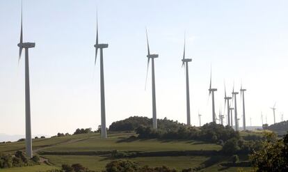 El parque eólico de la sierra del Tallat, en la comarca de Urgell.