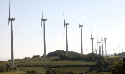 El parque e&oacute;lico de la sierra del Tallat, en la comarca de Urgell.