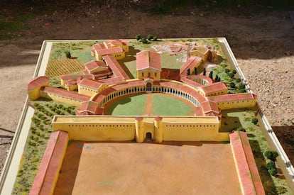 Maqueta del 'palatium' de Cercadilla, en Córdoba.