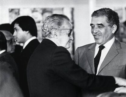 Juan Rulfo y Gabriel García Márquez, en una fotografía de 1982.