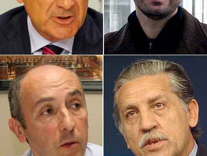 De izquierda a derecha: Josep Antoni Duran Lleida y Joan Herrera (arriba) y Josu Erkoreka y Diego López Garrido (abajo).