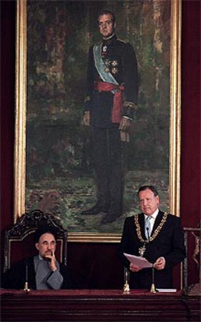 Jatamí, durante su visita al Ayuntamiento de Madrid.