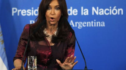 Cristina Fernández, este miércoles.
