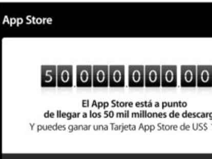 Apple Store: 50.000 millones de descargas