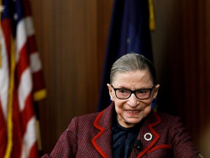 Ruth Bader Ginsburg, la juez del Tribunal Supremo de Estados Unidos fallecida recientemente. en 2018.