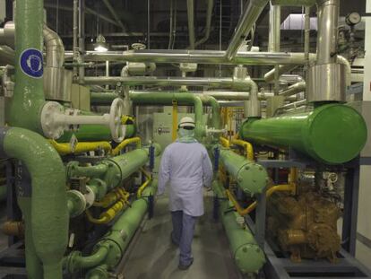 Interior de la central nuclear de Garoña.