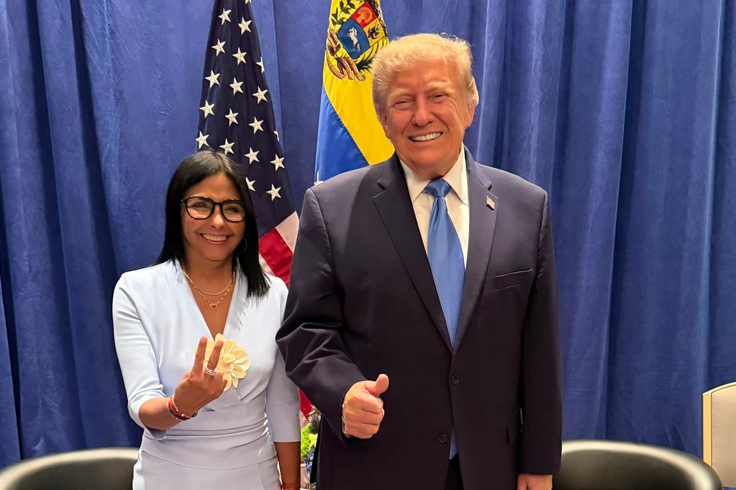 Trump y Delcy Rodríguez sellan el deshielo entre Caracas y Washington con un encuentro a puerta cerrada en Nueva York
