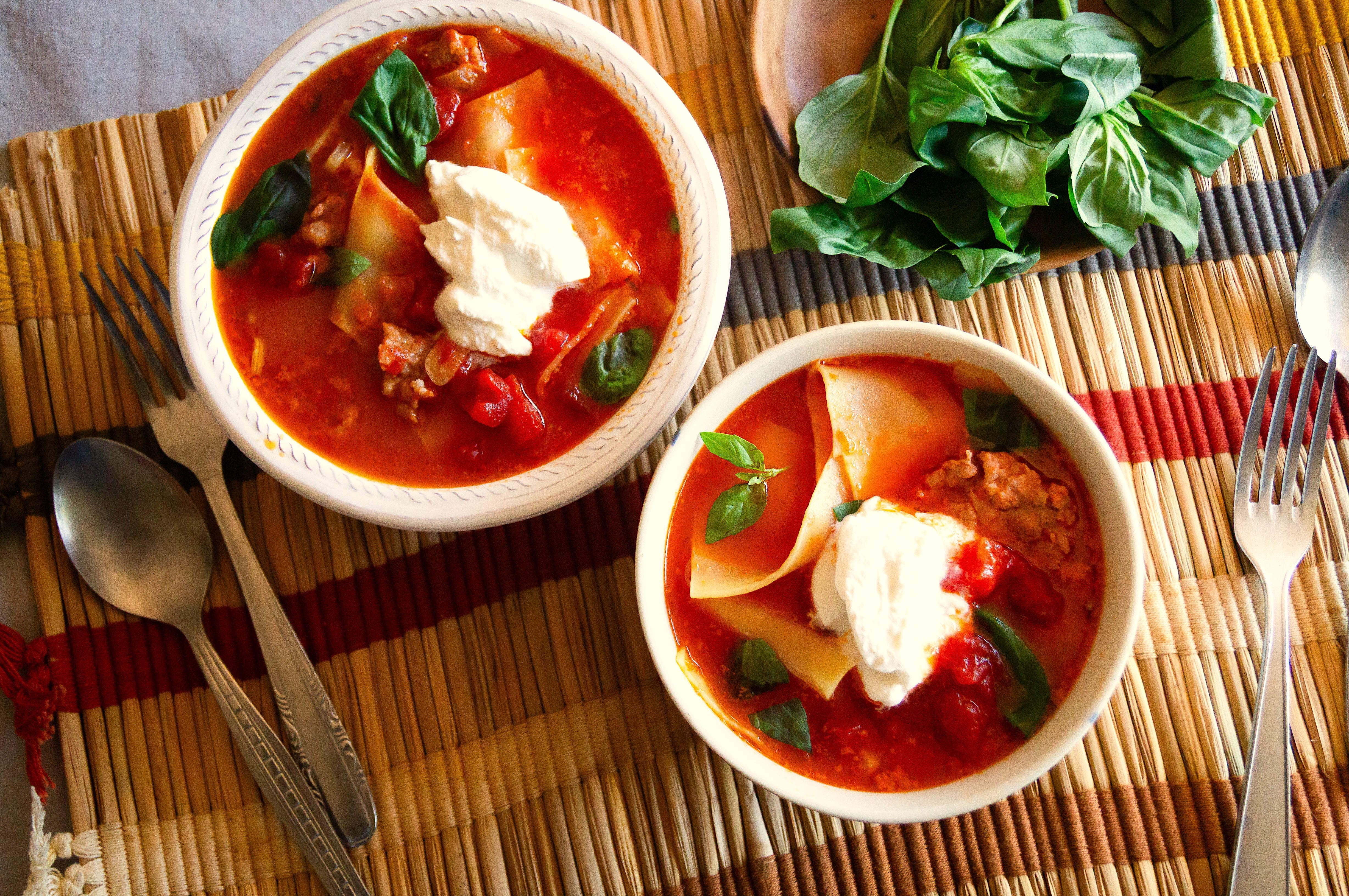 Sopa de lasaña: otra manera adictiva de comer la pasta
