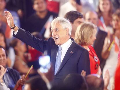Sebastián Piñera, durante a apresentação de sua candidatura, em 21 de março.