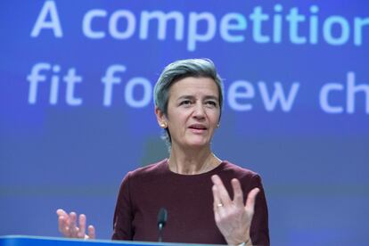 La vicepresidenta y comisaria europea de Competencia, Margrethe Vestager.