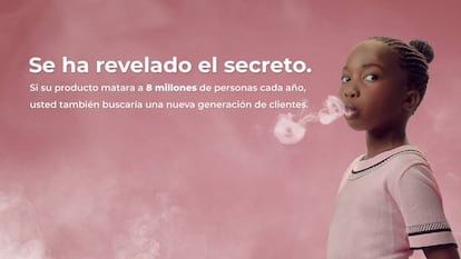 Una de las imágenes de la campaña promocional contra el tabaco.