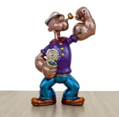 Un Popeye de Jeff Koons, del que se podrá ver una retrospectiva en el Guggenheim de Bilbao.