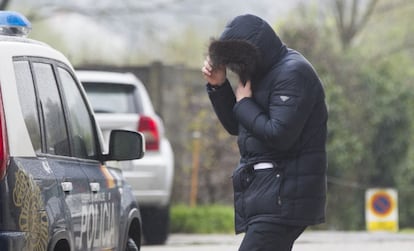 Óscar Rial, El Pastelero, a la salida de los juzgados de Pontevedra.