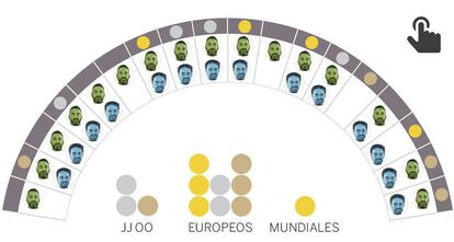 El palmarés de la España de Pau y Navarro.