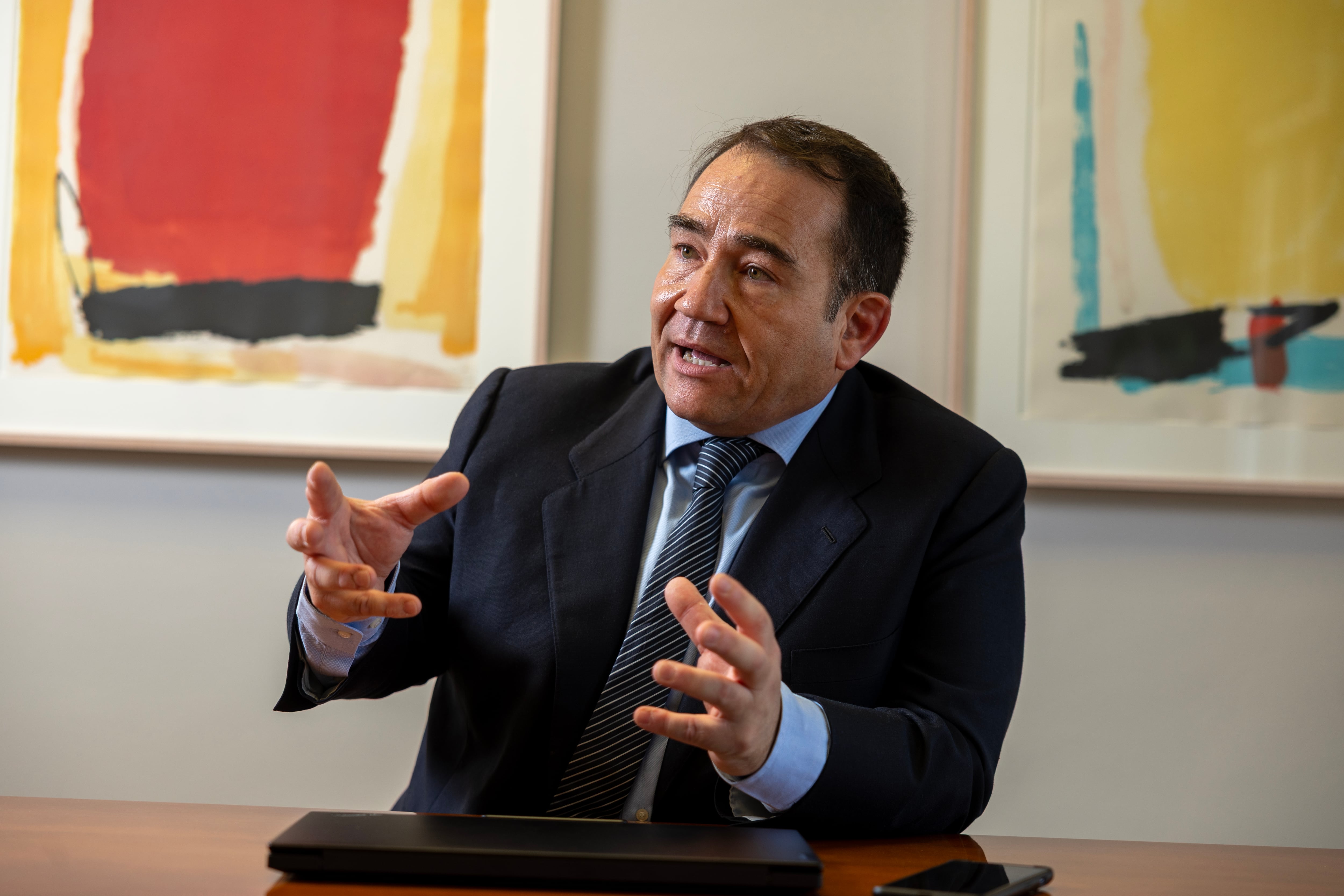 Manuel Illueca, presidente del ICO, durante la entrevista.