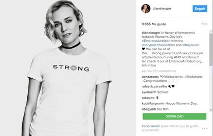 La actriz Diane Kruger es parte de la campaña Embrace Ambition, que busca hacer a la mujer menos pudorosa ante su voluntad de alcanzar sus metas laborales trabajando duro y sin distinción de género.