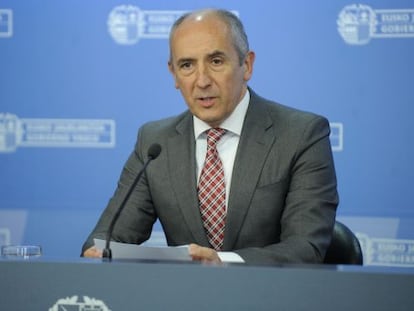 El portavoz del Gobierno Josu Erkoreka tras el Consejo de Gobierno