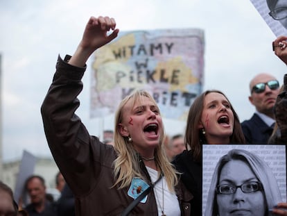 Una de las manifestaciones en Varsovia (Polonia), el verano de 2023, después de que una mujer muriera por no tener garantizado el acceso a un aborto seguro.