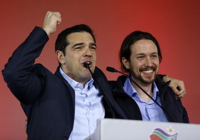 Alexis Tsipras y Pablo Iglesias