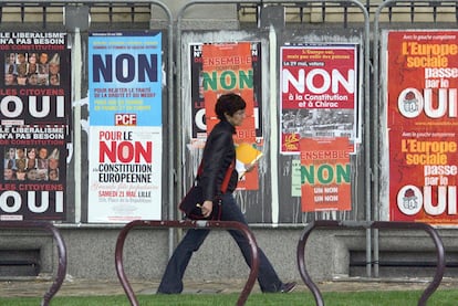 Los ciudadanos franceses rechazaron la Constitucin Europea en 2005.