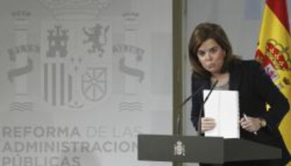 La vicepresidenta del Gobierno, Soraya S&aacute;enz de Santamar&iacute;a.