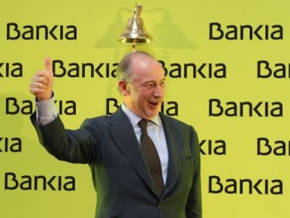 Rodrigo Rato, el día de la salida a Bolsa de Bankia.