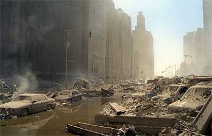 Manhattan, tras los atentados contra las Torres Gemelas (World Trade Center) el 11 de septiembre de 2001.